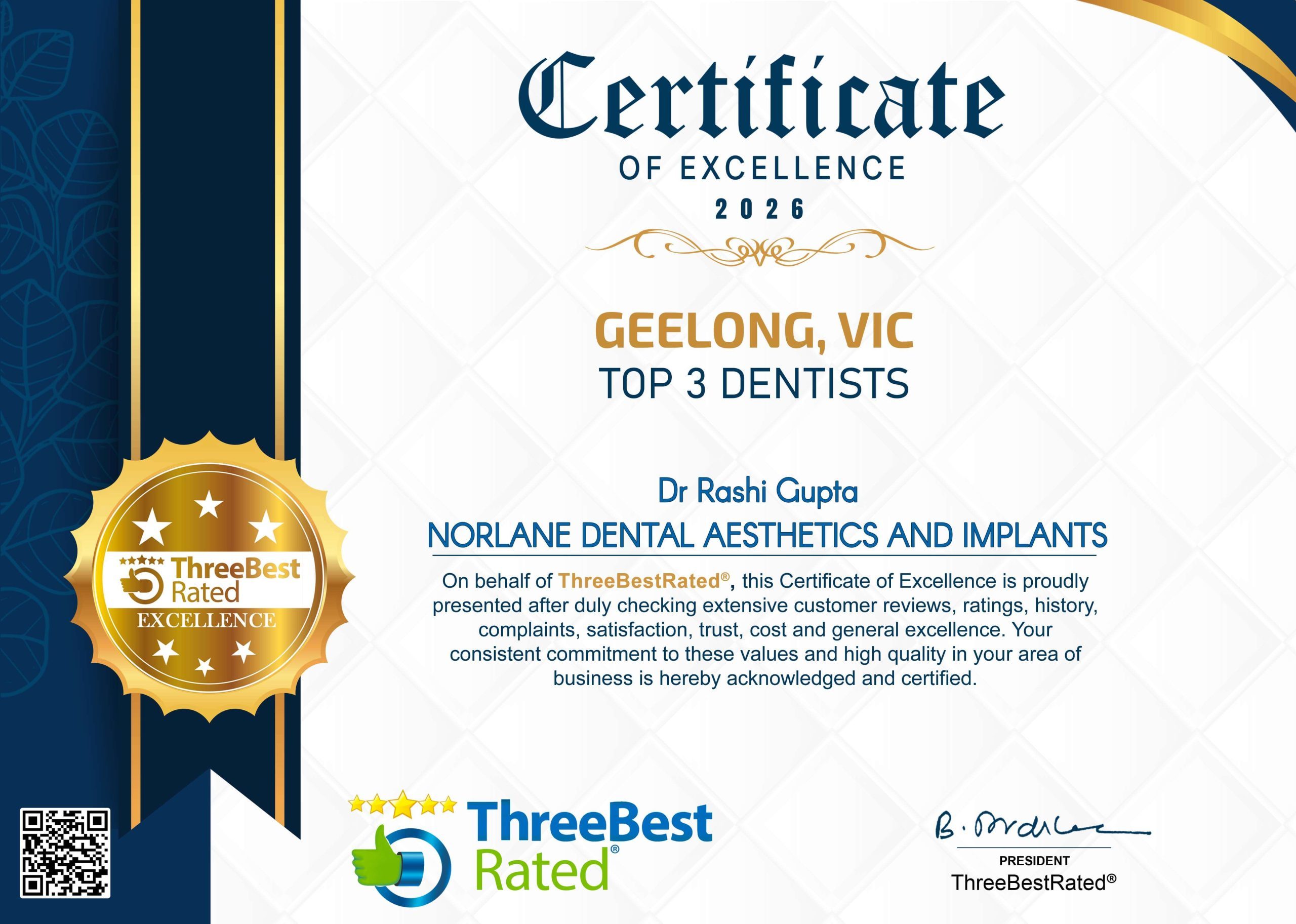 certificate of excellence 2026